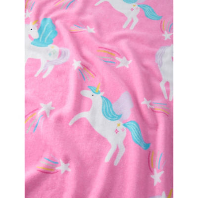 George Home unicorns print cotton towel 71x152cm - British product