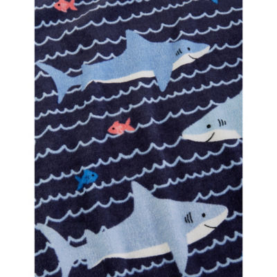 George Home shark print cotton towel 71x152cm (British brand)