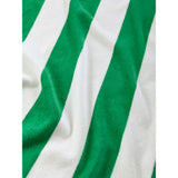 Large green striped cotton beach towel, UK version