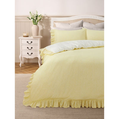 Stacey Solomon yellow ditsy sprig duvet set super king - British product