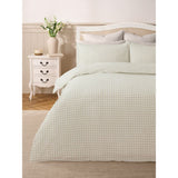 Stacey Solomon natural gingham cotton duvet set double (British brand)