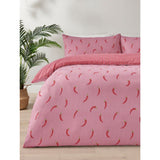 George Home pink Just Chillin' microfibre duvet set Double (British brand)