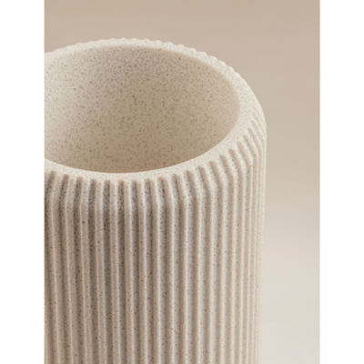 George Home natural sandstone ribbed tumbler 11cm, imported from the UK