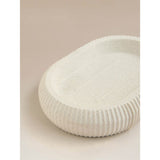 George Home Natural Sandstone Ribbed Soap Dish, UK version