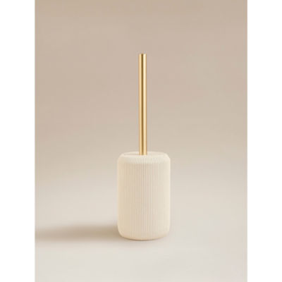 George Home natural sandstone ribbed toilet brush (British brand)