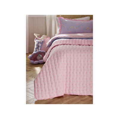 Stacey Solomon reversible quilted blanket in pink 150x200cm (British brand)