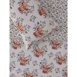 George Home Floral Highland Cow duvet set double, imported from the UK