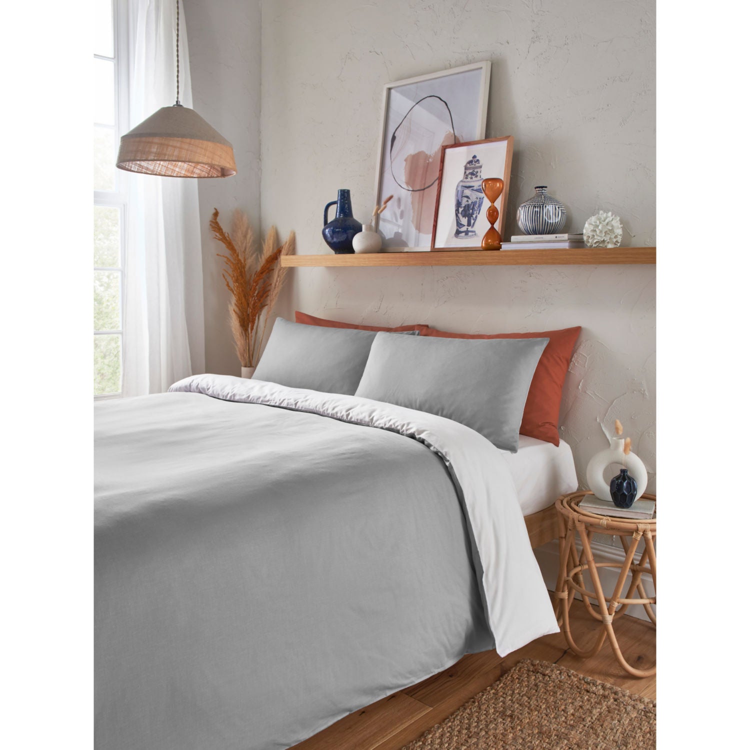 George Home textured reversible duvet set King, UK version