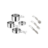 XPLOR 7pc cooking pan set including saucepans and cutlery - British product