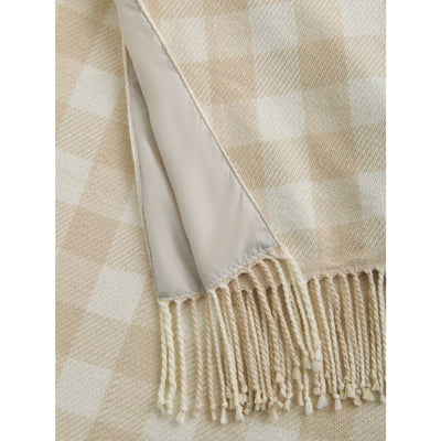 ASDA Stacey Solomon Beige and White Check Picnic Rug 148 x 130 cm- Buy online at McGrocer