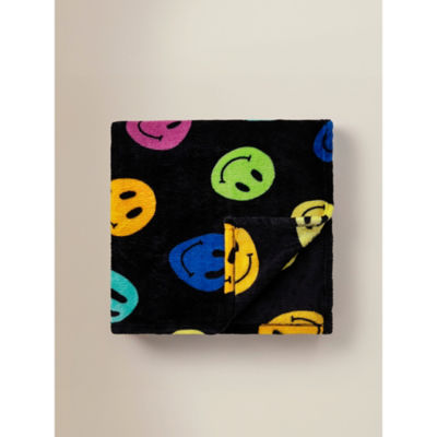 Fleece blanket Checkerboard Smiley 120x150cm - British product