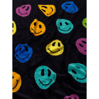 Fleece blanket Checkerboard Smiley 120x150cm - British product