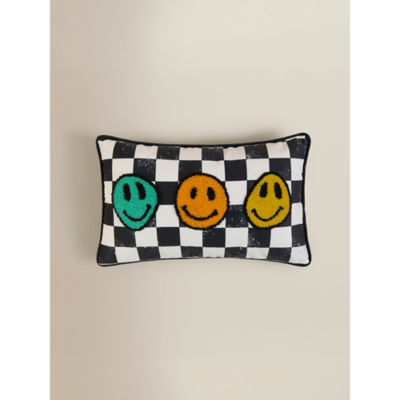 Checkerboard Smiley Face Cushion 25x40cm, UK version