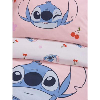 Disney Stitch pink reversible toddler duvet set (British brand)
