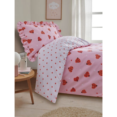 George Home pink love bug reversible duvet set (British brand)