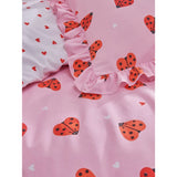 George Home Pink Love Bug frill trim reversible duvet set (British brand)