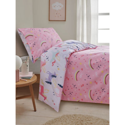 George Home unicorn reversible duvet set, UK version