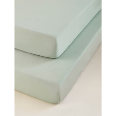 ASDA George Home Mint Jersey Cotton Fitted Sheets Set of 2- Buy online at McGrocer