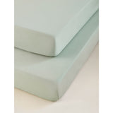 George Home mint jersey cotton fitted sheets set of 2, UK version