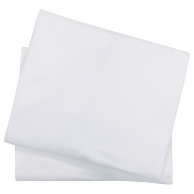 George Home white fitted travel cot sheets 2 pack, UK version