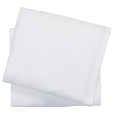 George Home white cot bed fitted sheets set of 2 70x140cm, UK version