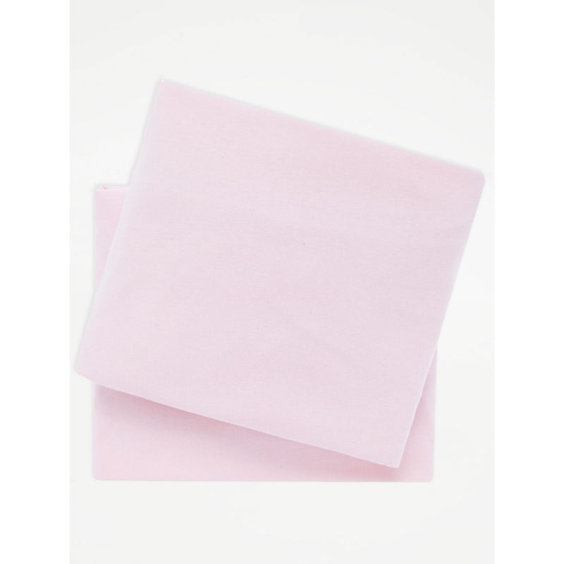 George Home pink jersey cot sheets 2 pack (British brand)