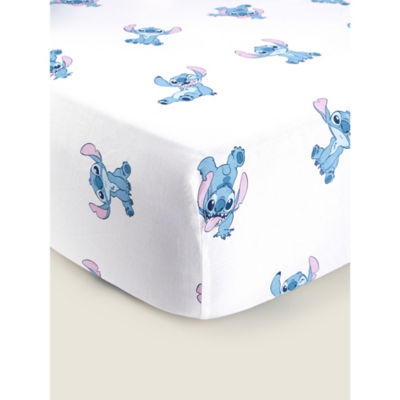 George Home Disney Stitch cotton-rich single fitted sheet (British brand)