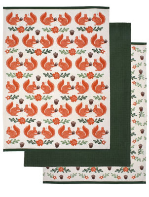 George Home squirrel tea towels 45x65cm, imported from the UK
