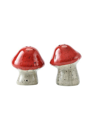 George Home red toadstool salt and pepper set, imported from the UK