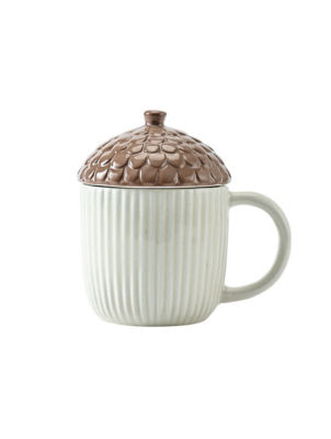 George Home acorn shaped ceramic mug with lid - British product