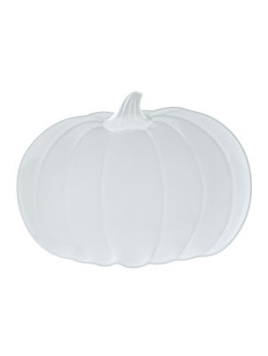 George Home pumpkin-shaped white ceramic plate - British product