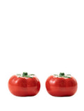 Red tomato shaped salt and pepper set, UK version