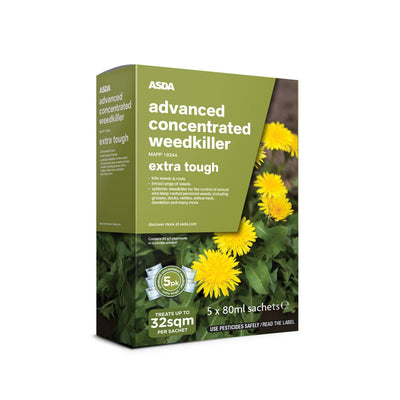 ASDA ASDA Weedkiller Advanced Weed Killer Concentrate 5 Packets- Buy online at McGrocer