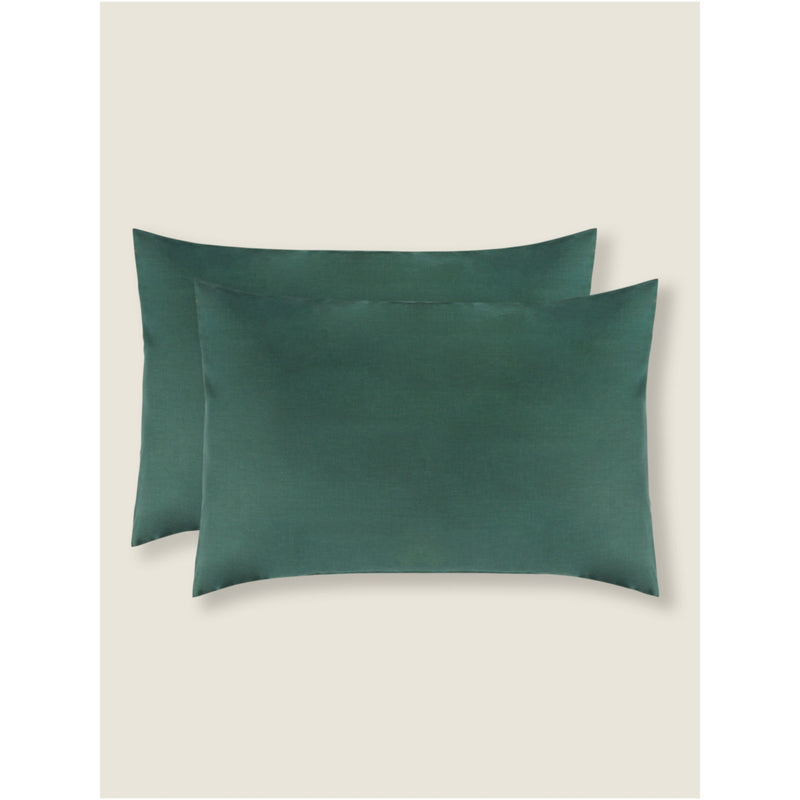 George Home pillowcase pair forest green 48x74 cm, imported from the UK