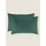 George Home pillowcase pair forest green 48x74 cm, imported from the UK