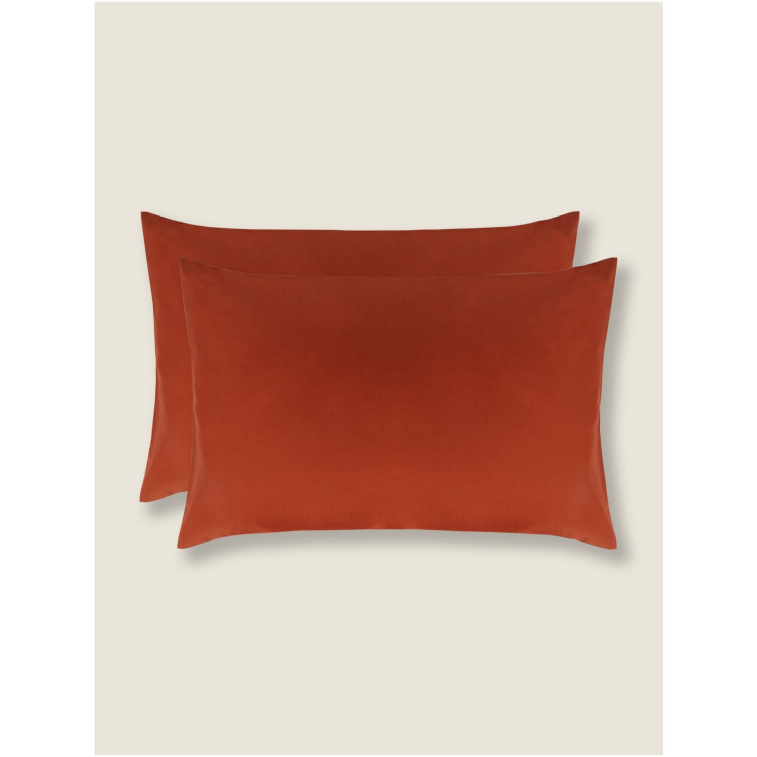 George Home burnt orange pillowcase pair 74x48cm - British product