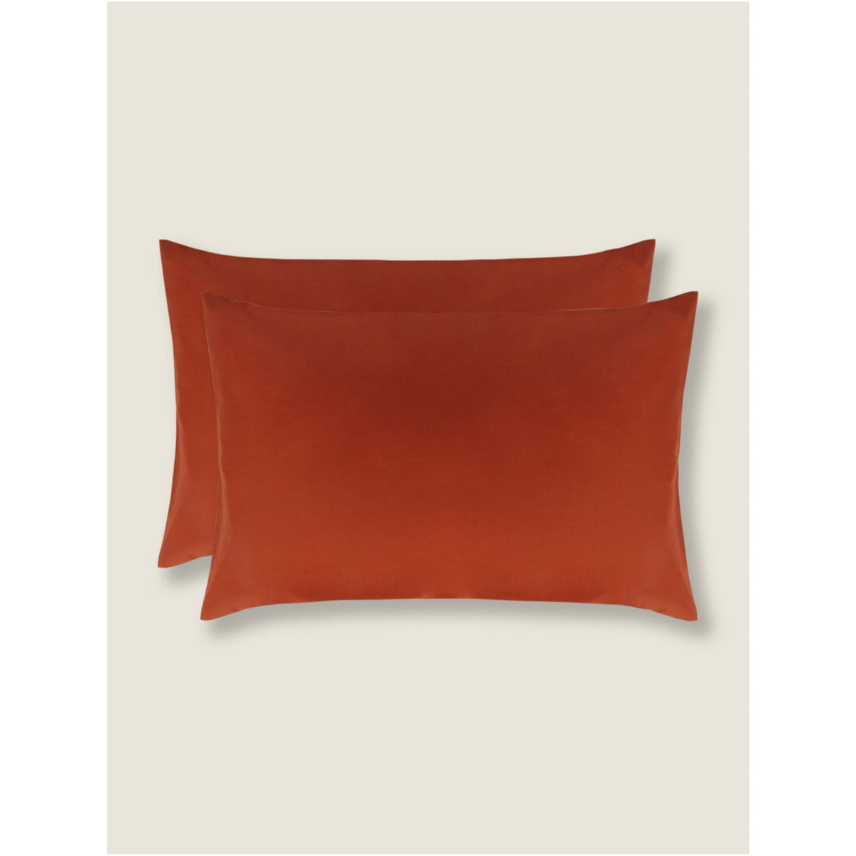 George Home burnt orange pillowcase pair 74x48cm - British product