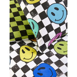 Black checkerboard smiley face duvet set double (British brand)
