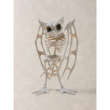White animated owl skeleton decoration 30.5cm (British brand)
