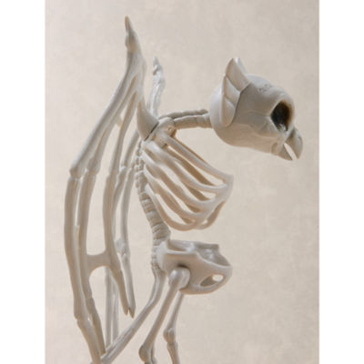 White animated owl skeleton decoration 30.5cm (British brand)