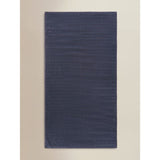 George Home navy wavy rib cotton towel - British product