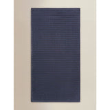 George Home navy wavy rib cotton towel - British product