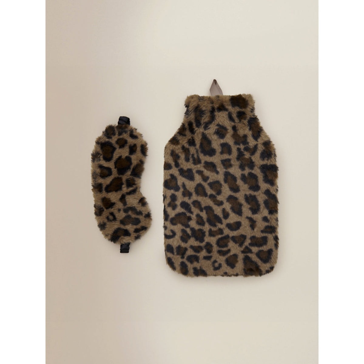 Hot water bottle set brown leopard print 2L, imported from the UK