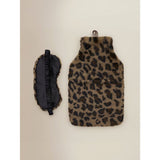 Hot water bottle set brown leopard print 2L, imported from the UK