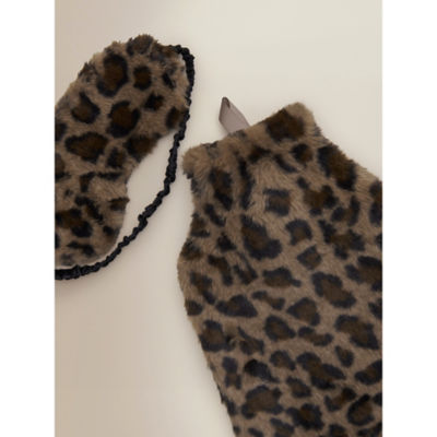 Hot water bottle set brown leopard print 2L, imported from the UK