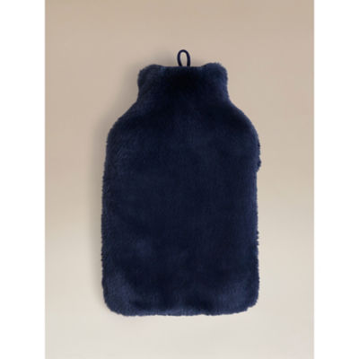 Navy faux fur bottle, imported from the UK