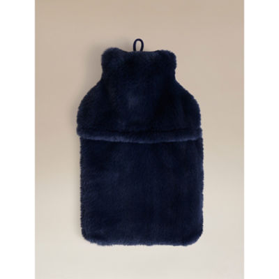 Navy faux fur bottle, imported from the UK
