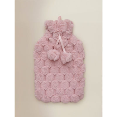 Pink faux fur hot water bottle (British brand)