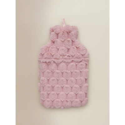 Pink faux fur hot water bottle (British brand)