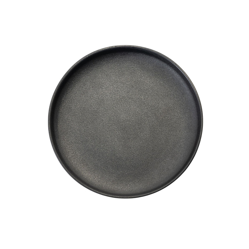 Black textured side plate stoneware, UK version